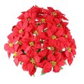 Adlmired By Nature Admired by Nature GPB969-RED 24 Stems Faux Velvet Poinsettia Christmas Bush; Red GPB969-RED